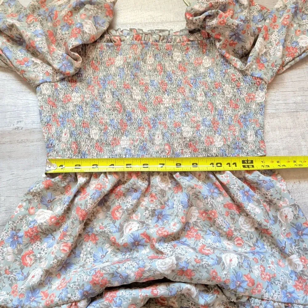 Women’s Blu Pepper Short Sleeve Floral Dress Size L - Picture 6 of 8